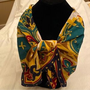 Vintage Silk Square. Beautiful vibrant colours